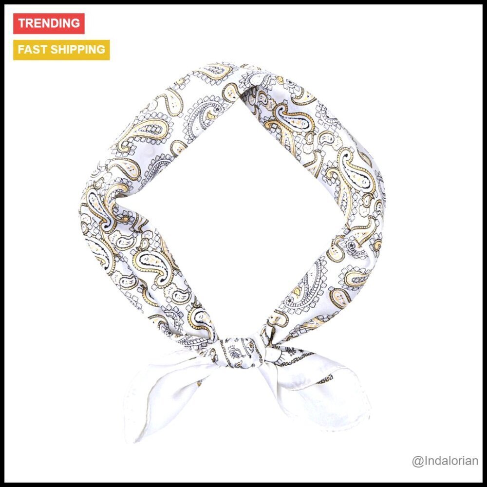 Silk-Like Polyester Square Scarf Versatile Unisex Western Accessory
